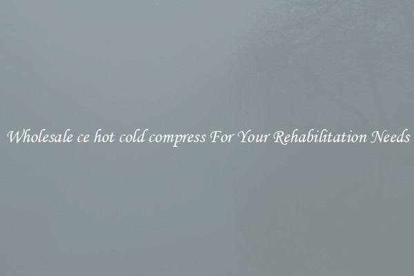 Wholesale ce hot cold compress For Your Rehabilitation Needs