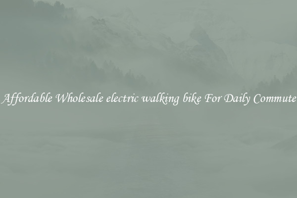 Affordable Wholesale electric walking bike For Daily Commute