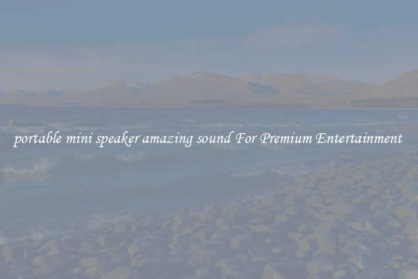 portable mini speaker amazing sound For Premium Entertainment 