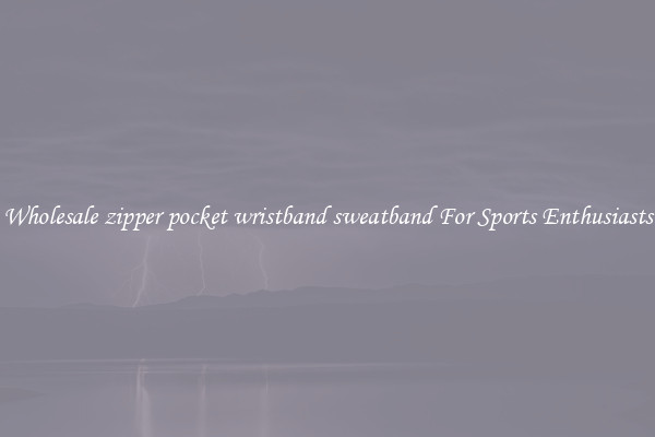 Wholesale zipper pocket wristband sweatband For Sports Enthusiasts