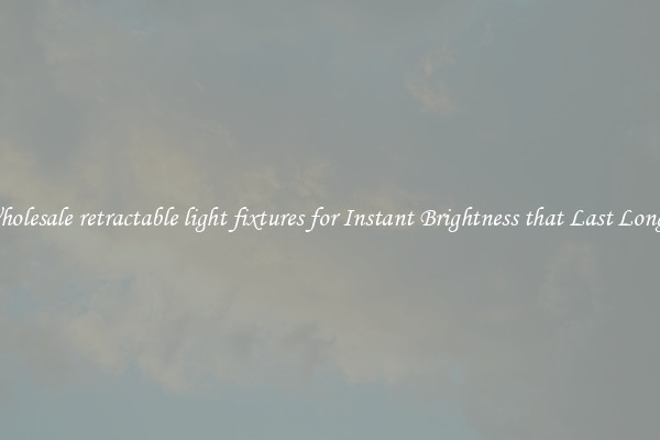 Wholesale retractable light fixtures for Instant Brightness that Last Longer