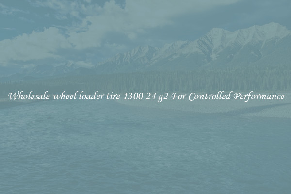 Wholesale wheel loader tire 1300 24 g2 For Controlled Performance