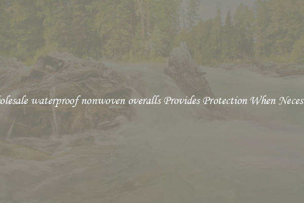 Wholesale waterproof nonwoven overalls Provides Protection When Necessary