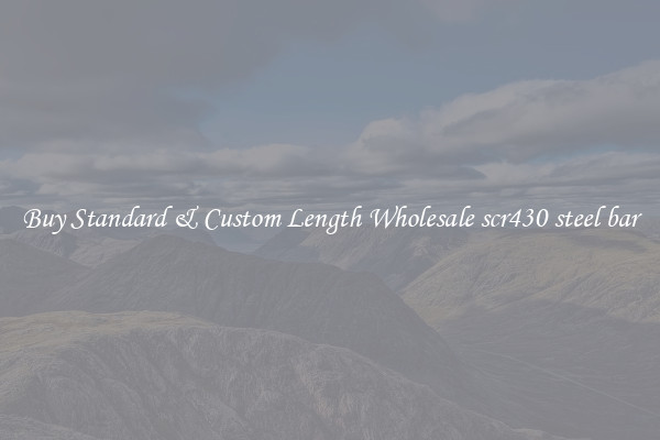 Buy Standard & Custom Length Wholesale scr430 steel bar