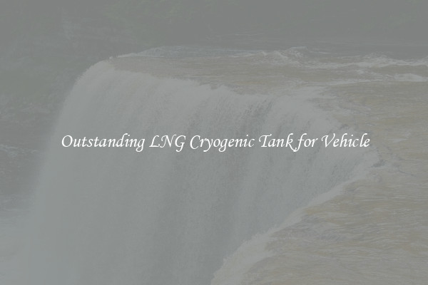 Outstanding LNG Cryogenic Tank for Vehicle