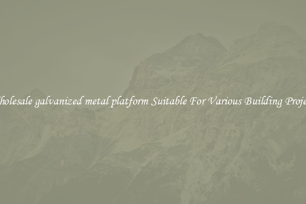 Wholesale galvanized metal platform Suitable For Various Building Projects