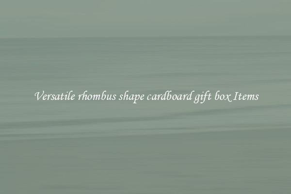 Versatile rhombus shape cardboard gift box Items