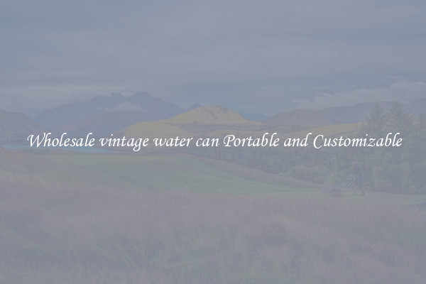 Wholesale vintage water can Portable and Customizable