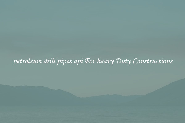 petroleum drill pipes api For heavy Duty Constructions