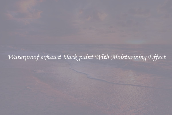 Waterproof exhaust black paint With Moisturizing Effect