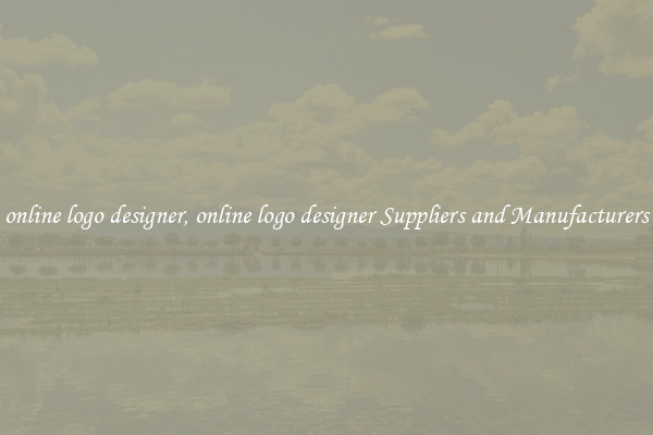 online logo designer, online logo designer Suppliers and Manufacturers