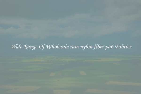 Wide Range Of Wholesale raw nylon fiber pa6 Fabrics