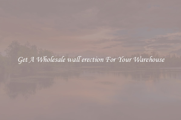Get A Wholesale wall erection For Your Warehouse